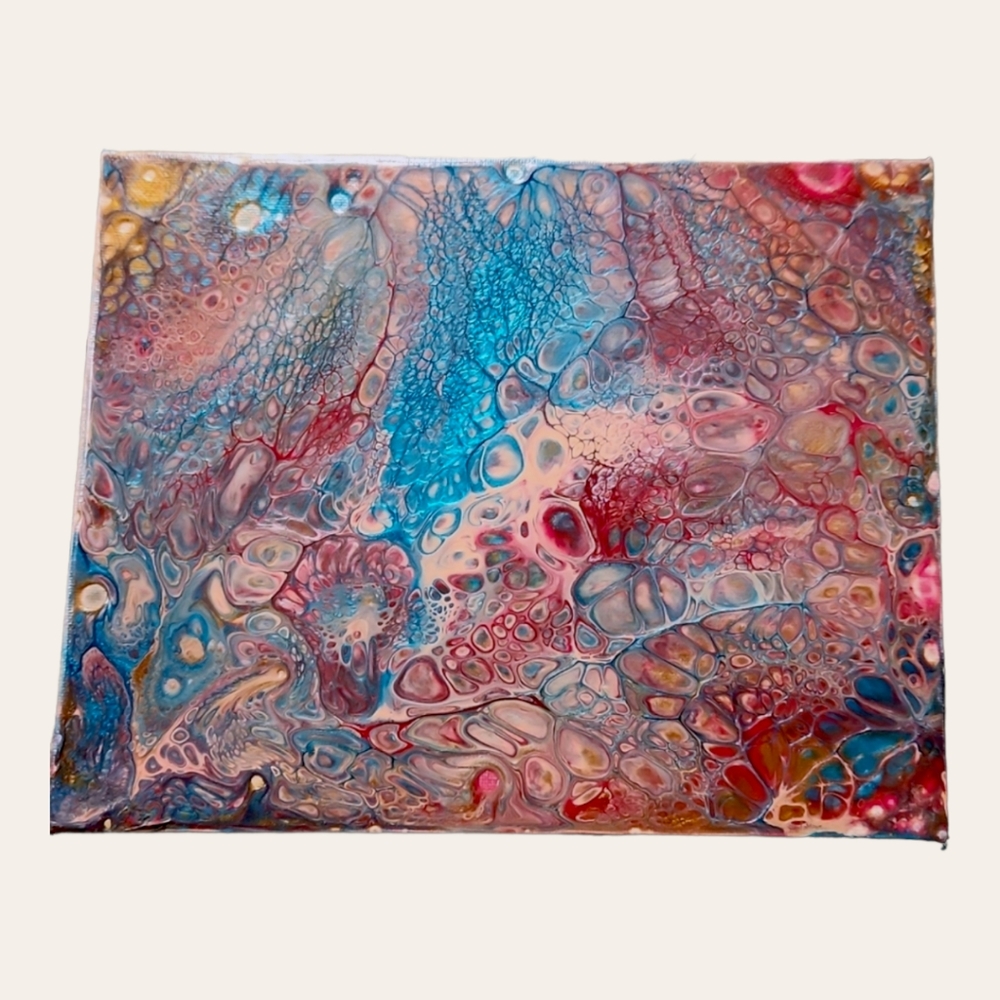 "Colors of Key West" New acrylic fluid art